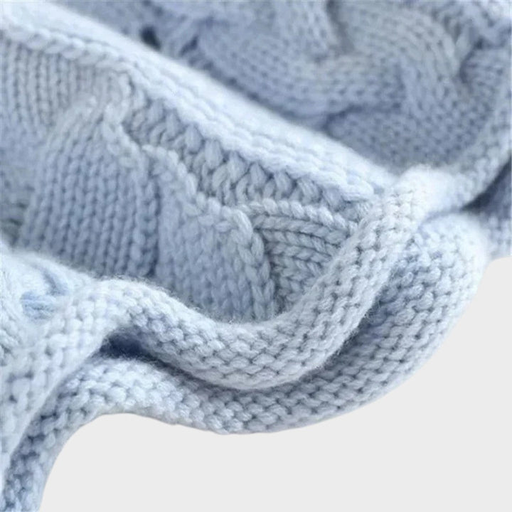 Blanca Rosa – Jersey de cachemira con patrón trenzado